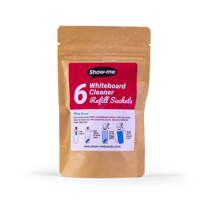 Show Me Whiteboard Cleaner Sachet Refills – Pack of 6