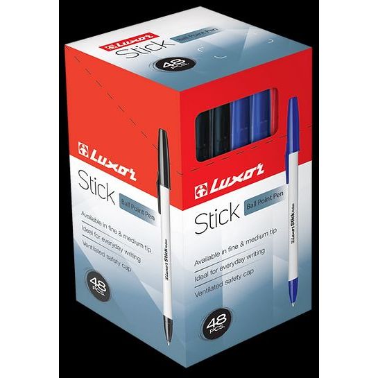 Stick Ballpoint Pen Black – Box of 48