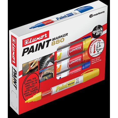 Paint Marker 880 Bullet Tip – Black, Blue, White, Yellow, Silver, Gold