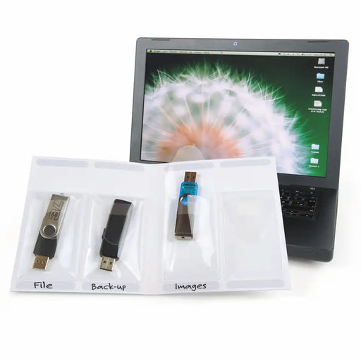 3L Self Adhesive USB Pockets 10 Pack Clear