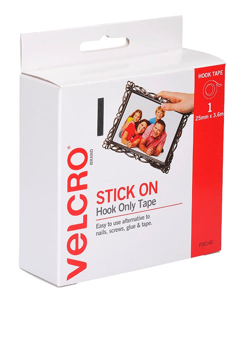 Velcro Stick on Hook Only Tape - White