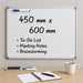 Premium Whiteboard 450mm x 600mm
