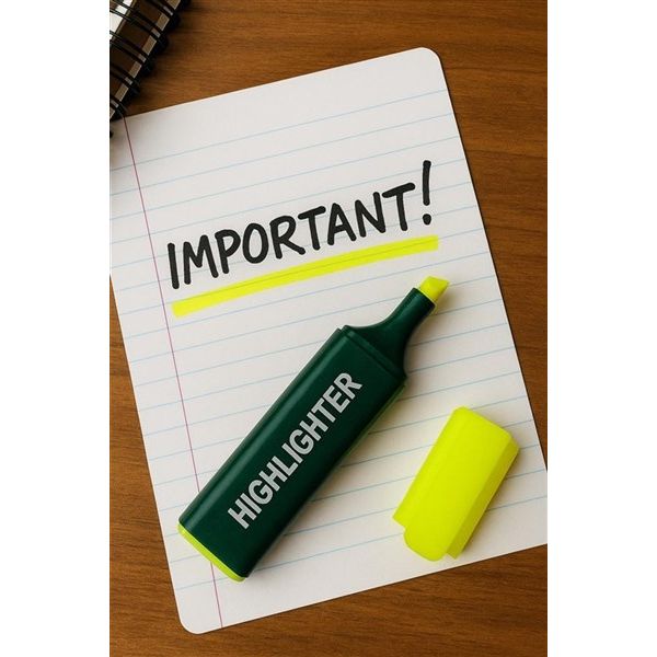 Premier Yellow Highlighter Markers – Pack of 12