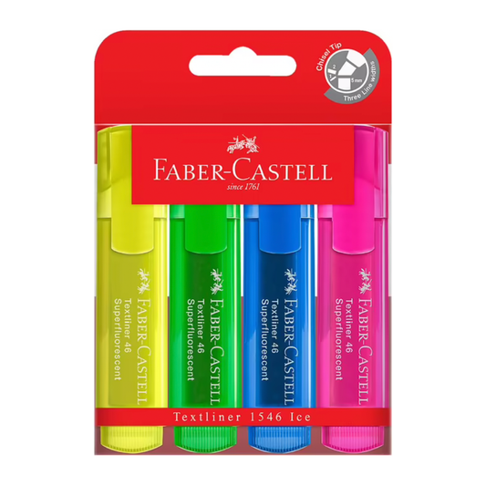 Faber-Castell Textliner Ice Highlighters Assorted 4 Pack