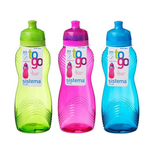 Sistema Bottle 600ml Twist N Sip (Assorted Colours)