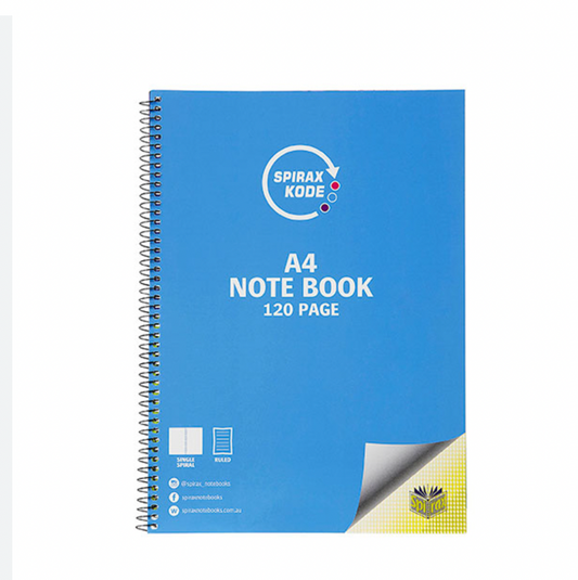 Spirax Kode A4 Notebook 120 Page (Assorted Colours)